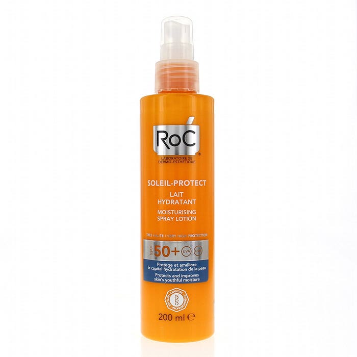 Roc Soleil Protect Solaire Protect Moisturizing Spray Lotion Spf50+ Corps 200ml