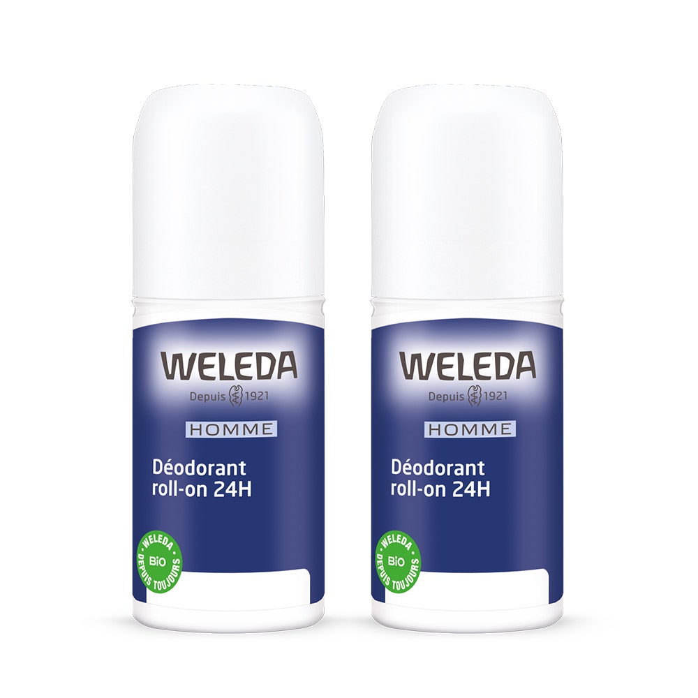 Weleda Deodorant 24H Roll-On Deodorant Duo for Men 2x50ml