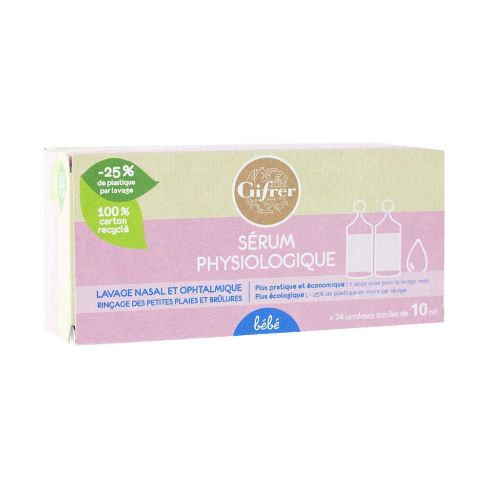 Gifrer Physiologica Physiological Serum 24x10ml Baby 240ml
