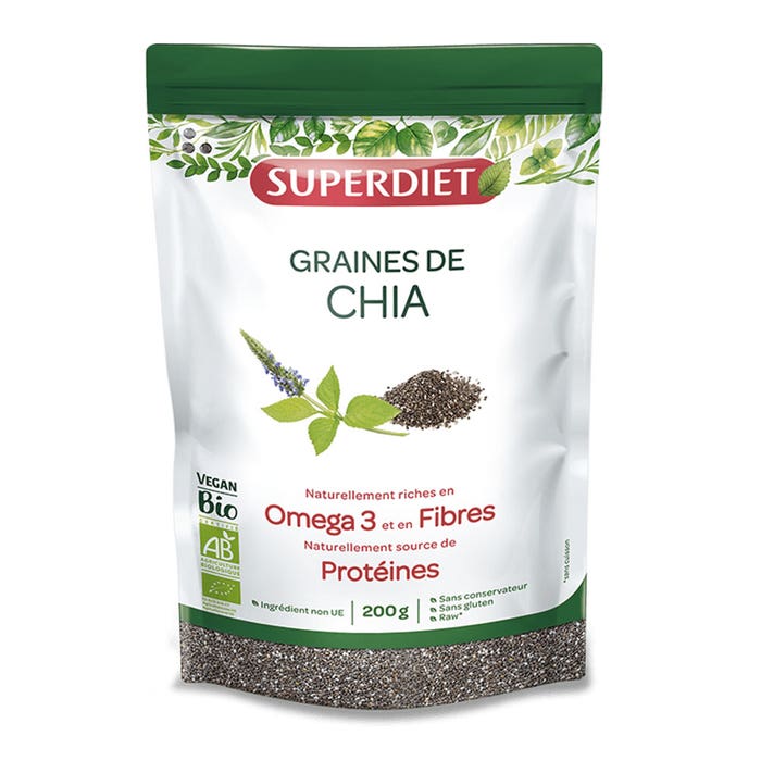 Organic Chia Seeds 200g Superdiet