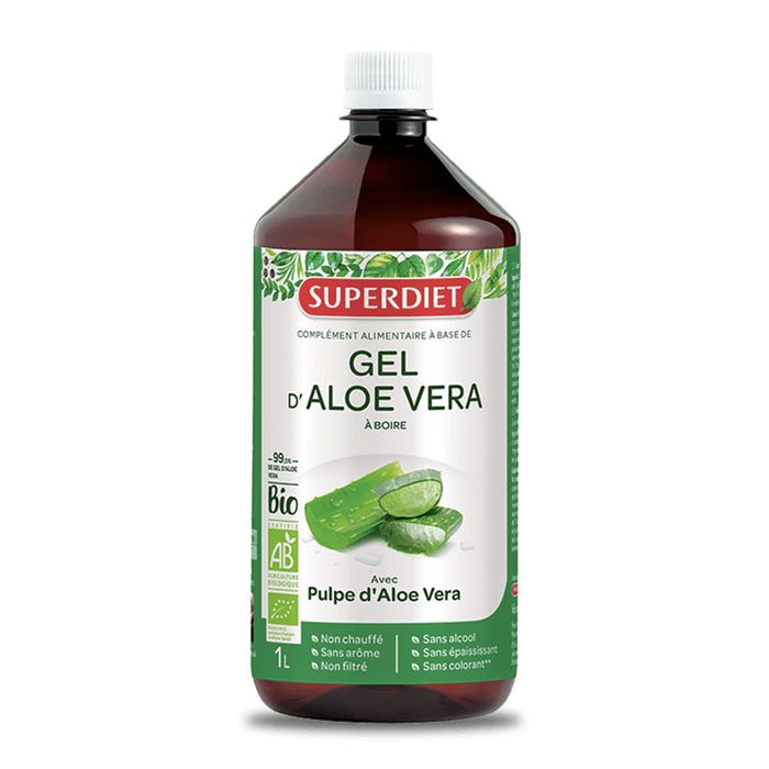 Organic Aloe Vera Gel 1l Superdiet