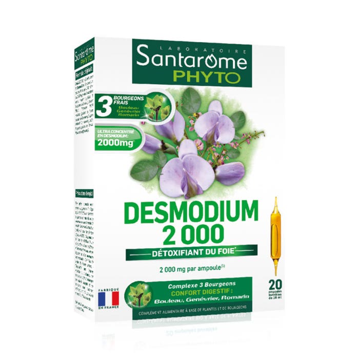 Santarome Bio Desmodium 2000 X 20 Phials 20 Ampoules