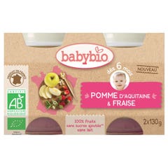 Babybio Fruits Baby Bio With Fruit From 6 Months 2x130g