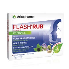 Arkopharma Flash'Rub Blocked Nose And Irritated Throat 15 Tablets 15 comprimés