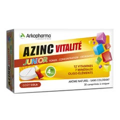 Arkopharma Azinc Vitality junior vitamins and minerals cola 30 tablets