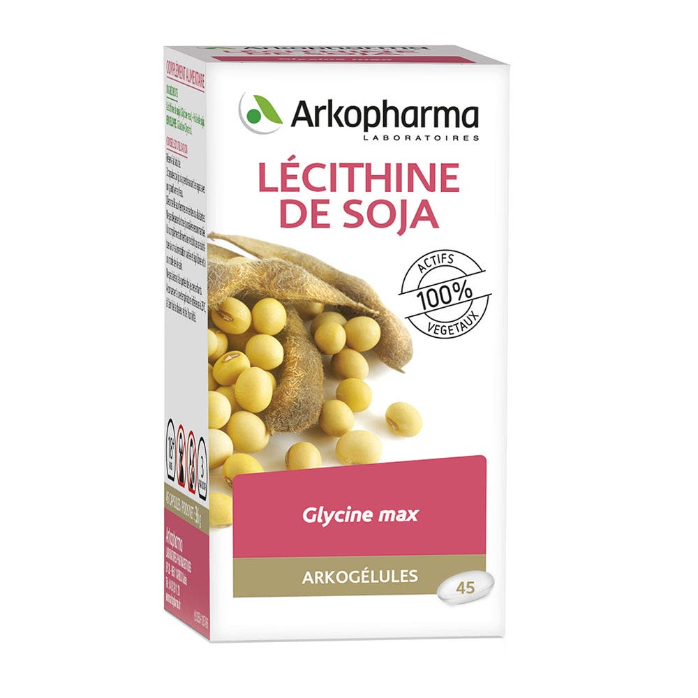 Arkopharma Arkocapsules Arkogelules Soy Lecithin X 45 Capsules