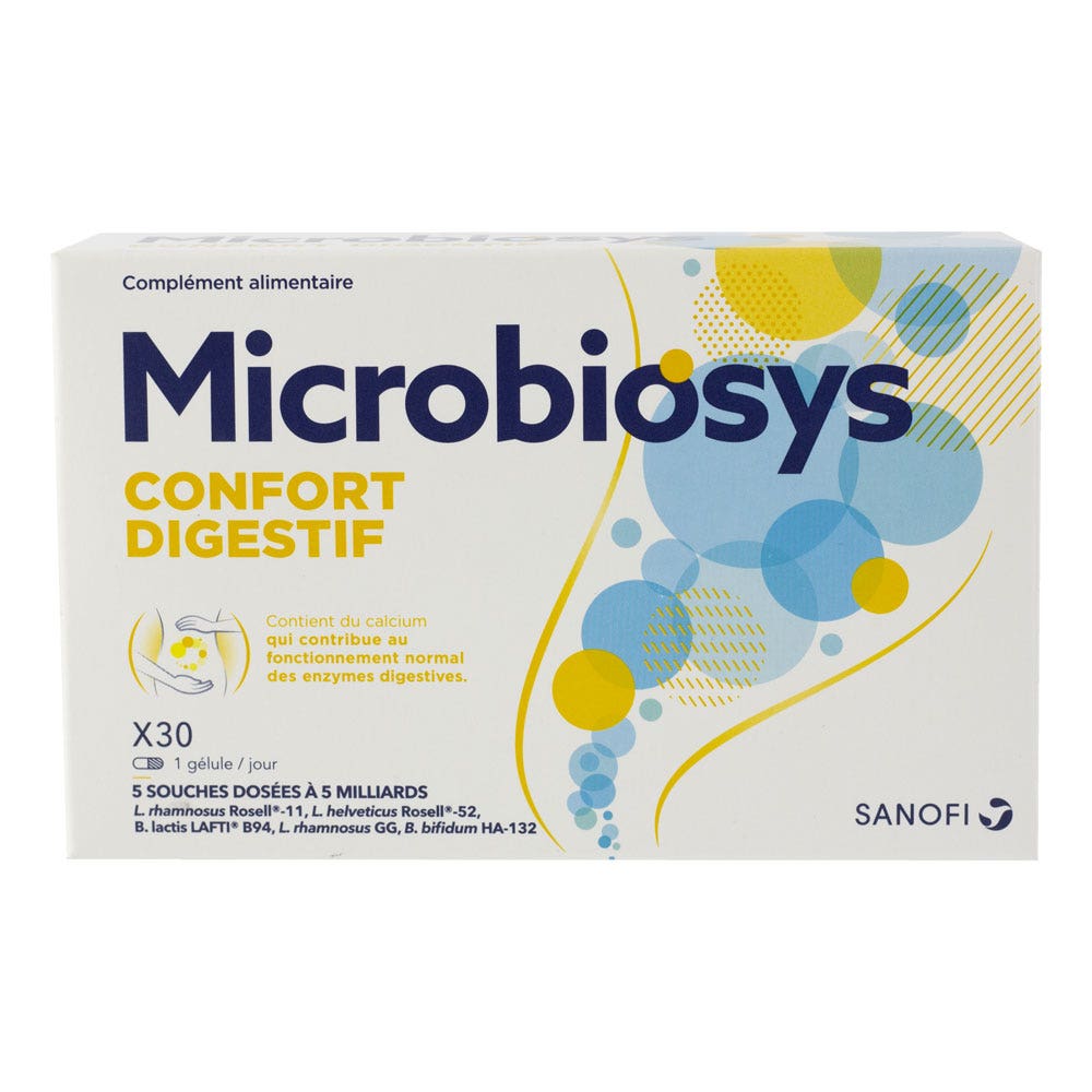 Sanofi Digestive Comfort X 30 Capsules Microbiosys 30 Gélules