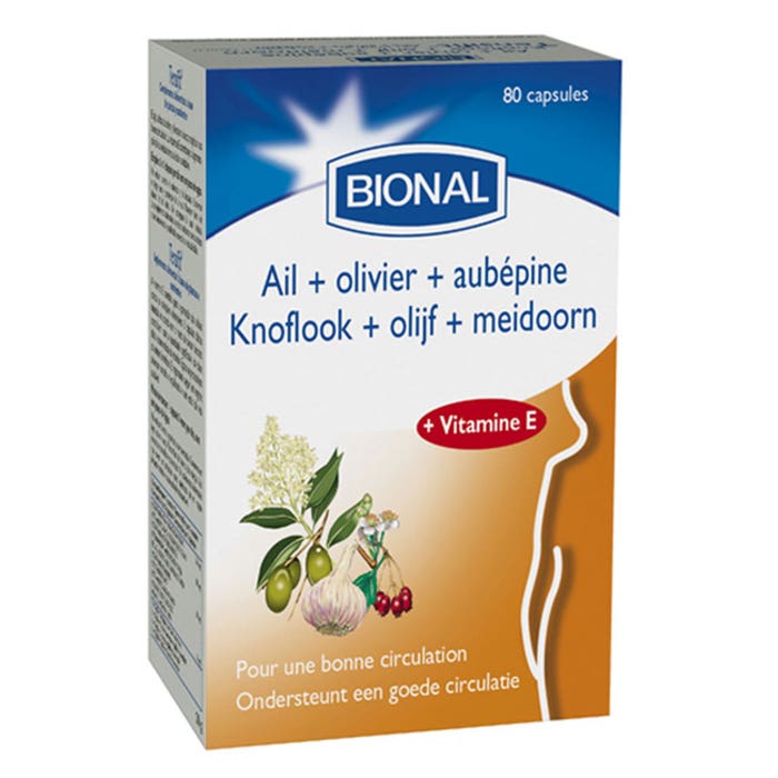 Bional Garlic + Olive + Hawthorn 80 Capsules