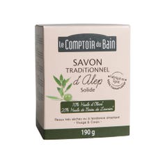 Le Comptoir Du Bain Traditional Olive Laurel Aleppo Soap Bar 190g