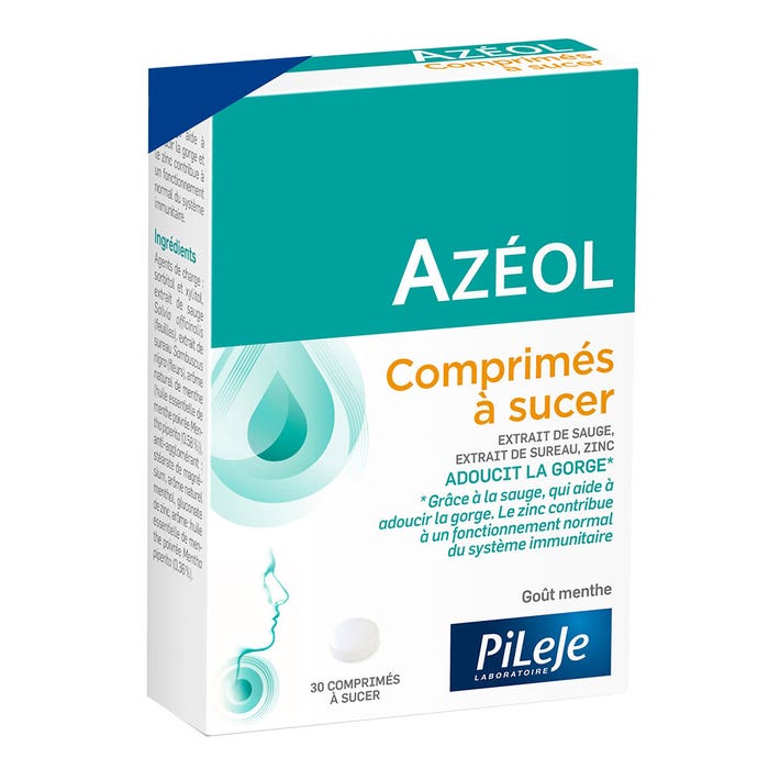 Azeol Mint Flavor Sucking Tablets x30 Azéol Pileje