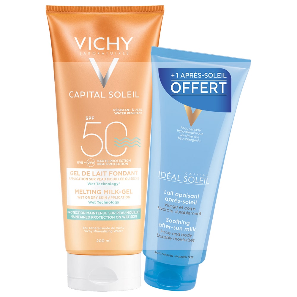 Vichy Ideal Soleil Special Offer Gel Milk Spf50 + After Sun Milk 200ml