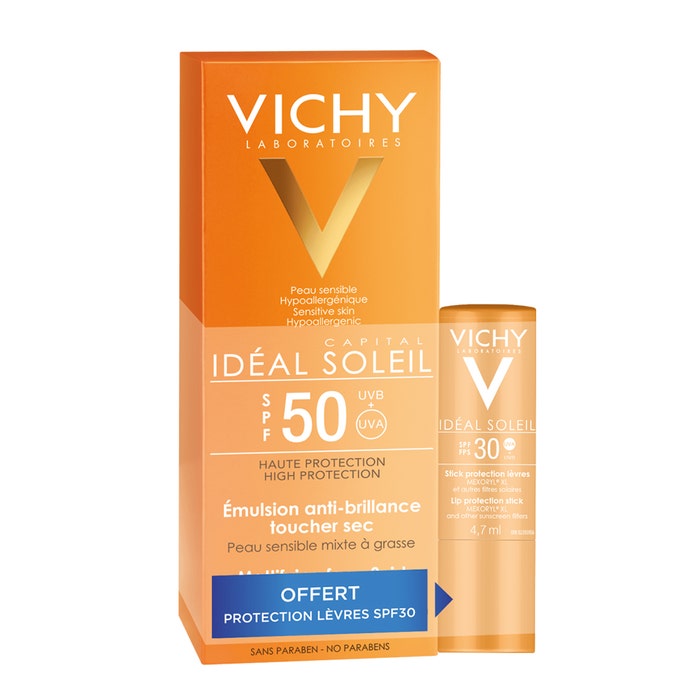 Vichy Ideal Soleil Ideal Soleilmattifying Face Fluid Dry Touch Spf50 + Lip Care Spf30
