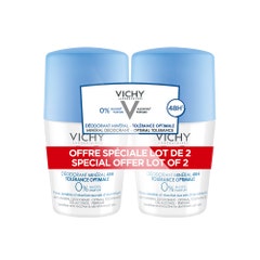Vichy Deodorants Optimal Tolerance 48h Sensitive Skin Mineral 2x50ml