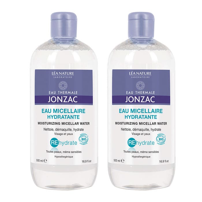 Organic Moisturizing Micellar Water 2x500ml Eau thermale Jonzac