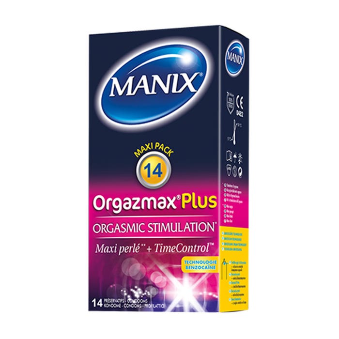 Orgazmax Plus Orgasm Stimulator X 14 Condoms x14 OrgazMax Plus Manix