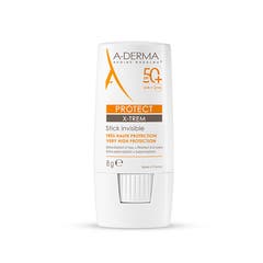 A-Derma Protect Spf50+ very high Protection Invisible Stick Xtrem Sun Fragile Skin 8g