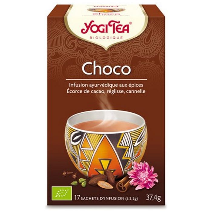 Choco Ayurvedic Herbal Teas 17 Sachets Yogi Tea