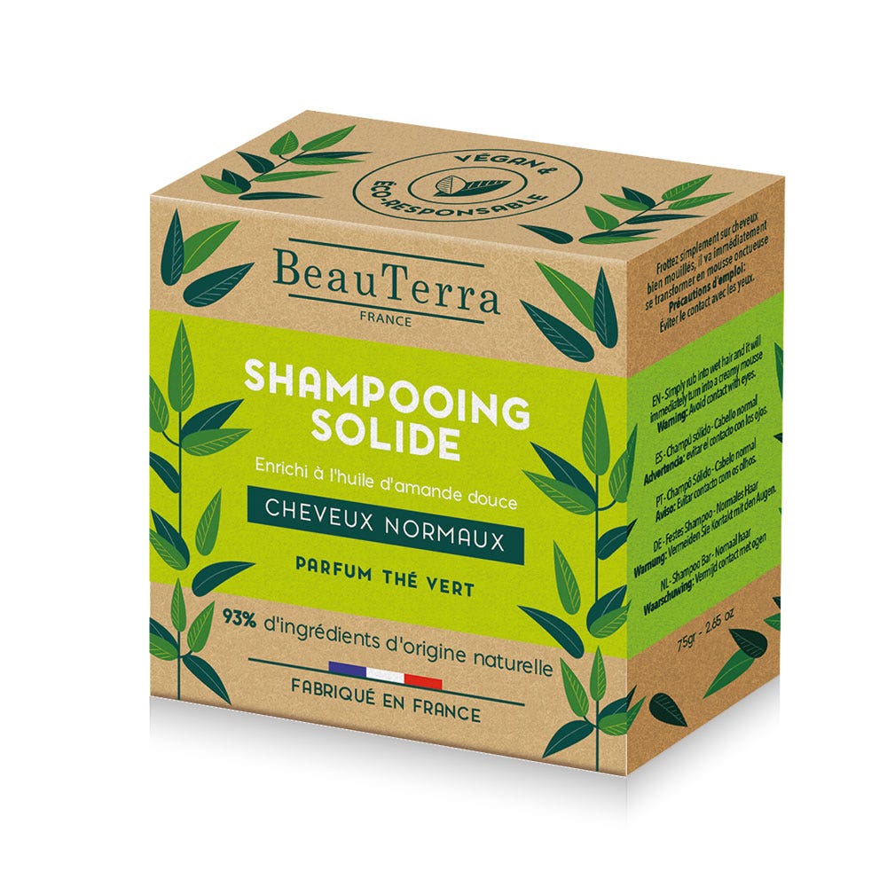 Beauterra Solid Shampoo Normal Hair Cheveux normaux 75g