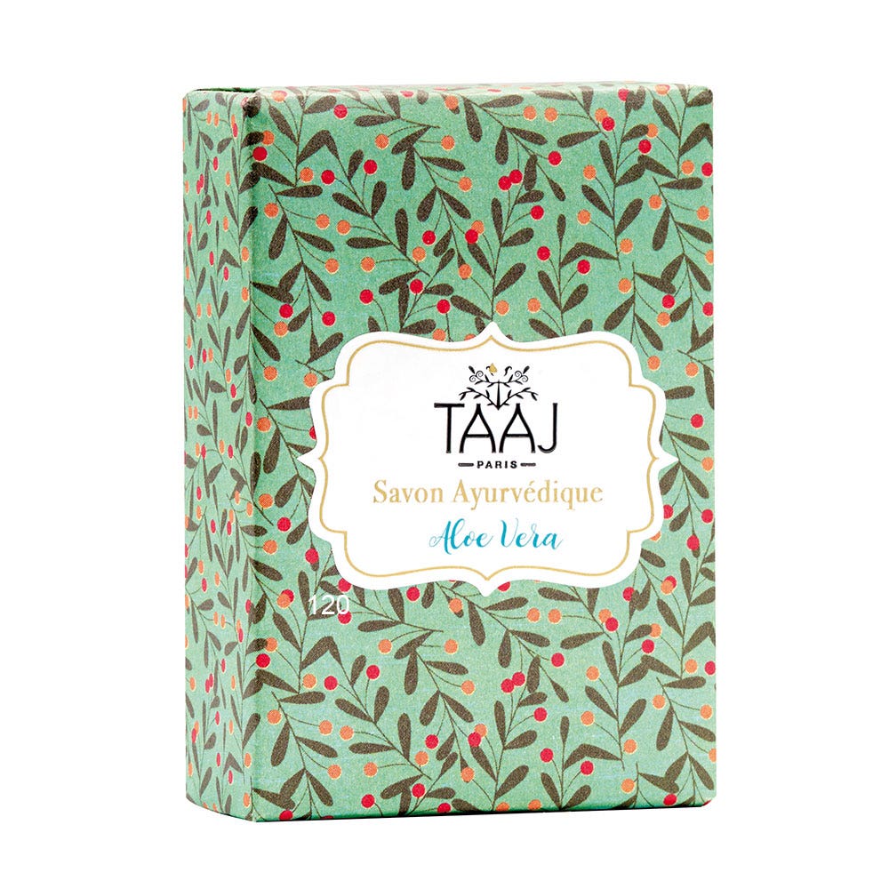 Taaj Ayurvedic Aloe Vera Body & Face Soap Visage et corps 100g - Easypara