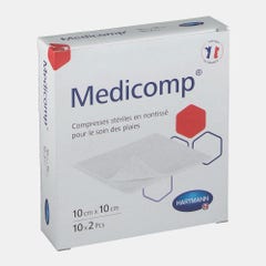 Hartmann Medicomp Sterile 4 Ply 4 Thickness Bandages 10x2 Pieces 10x10cm