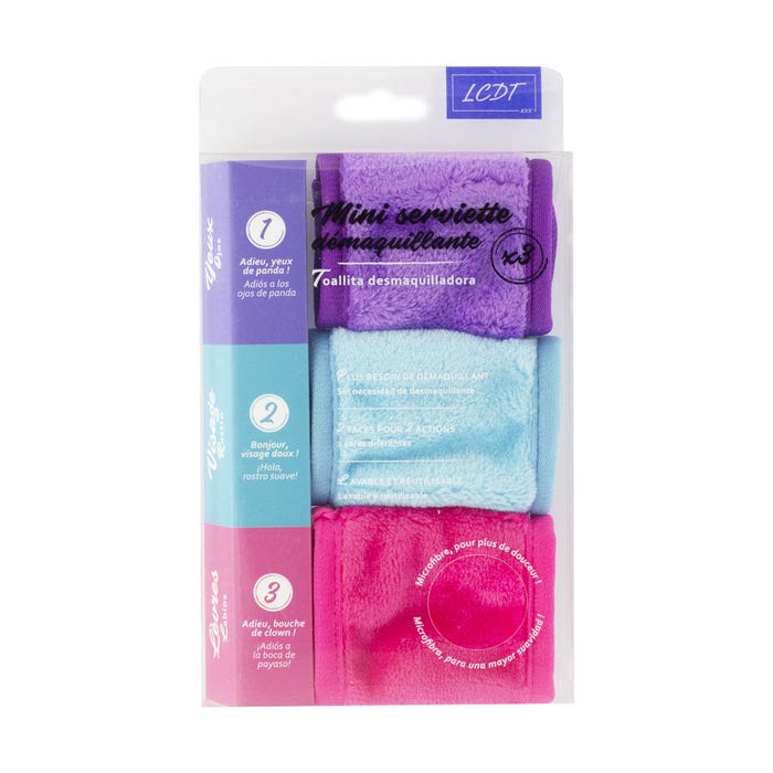 Mini Make-Up Remover Towels Set Of 3 Le Comptoir Des Tendances