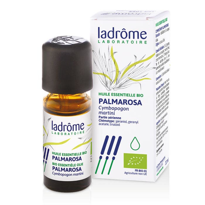 Ladrome Organic Palmarosa Essential Oil 10ml Ladrôme