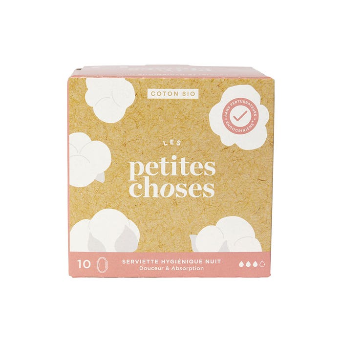 Hygiene Night Towels Organic Cotton Box of 10 Les Petites Choses