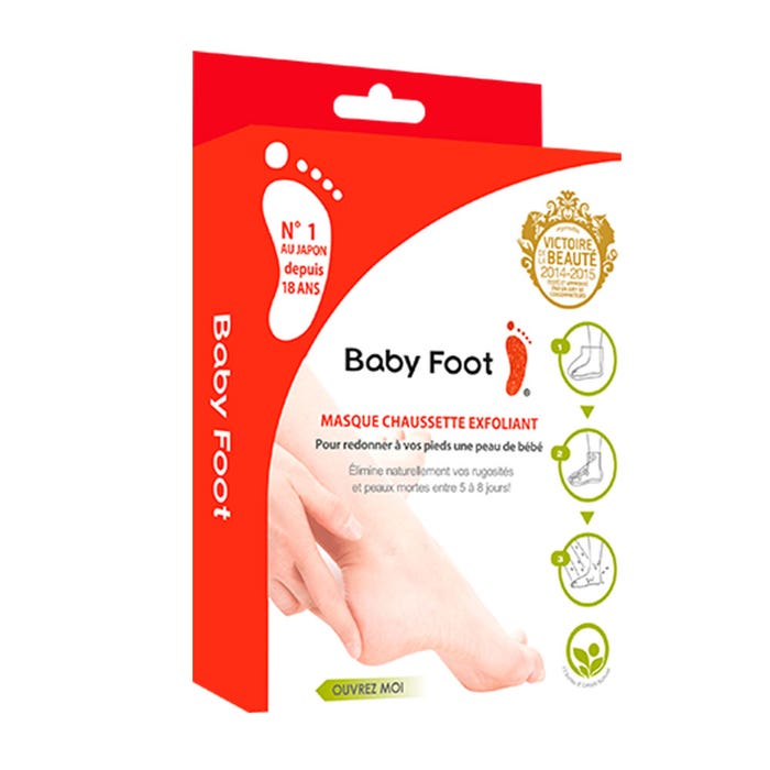 Foot Sock Mask Box Of Two 1 paire Pour les pieds Baby Foot