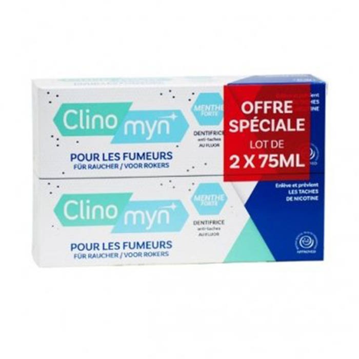 Toothpaste For Smokers 2x75ml Clinomyn