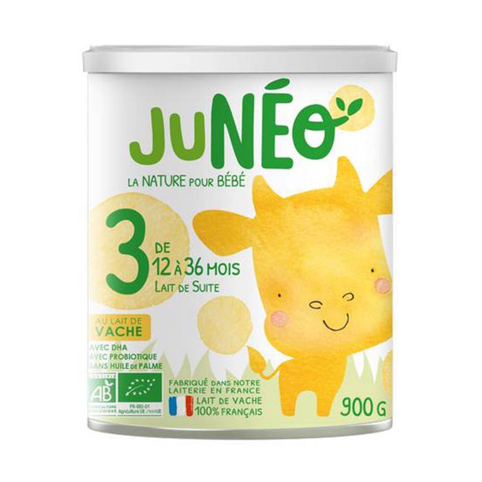 Follow-on milk 3 with Bioes cow's milk 900g From 12 to 36 months Juneo