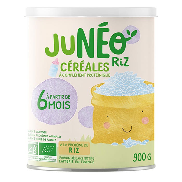 Juneo Cereales a complement proteiniques a la proteine de Riz Bio Dès 6 mois 900g