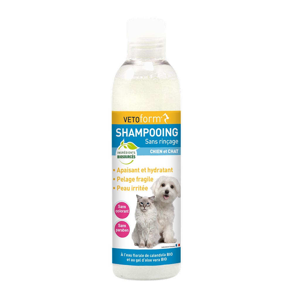 Vetoform Dog & Cat No-Rinse Dog and Cat Shampoo Calendula and Organic Aloe Vera 200ml
