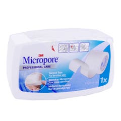 3M Micropore Tetra Pore Microporous Non Woven Sticking Plaster 9.14mx2.5cm Sensitive Skin 9.14mx2.5cm