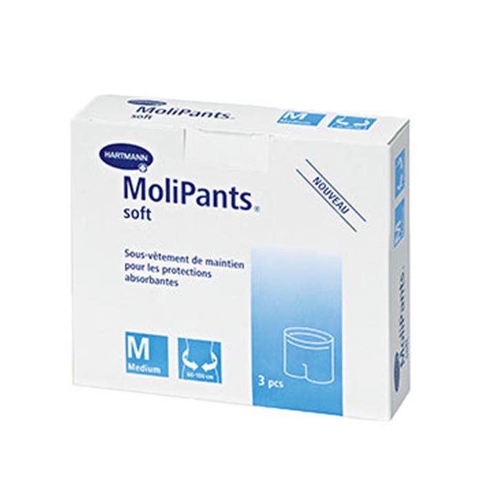 Support underwear x3 Molipants Soft Anatomical Protections Hartmann