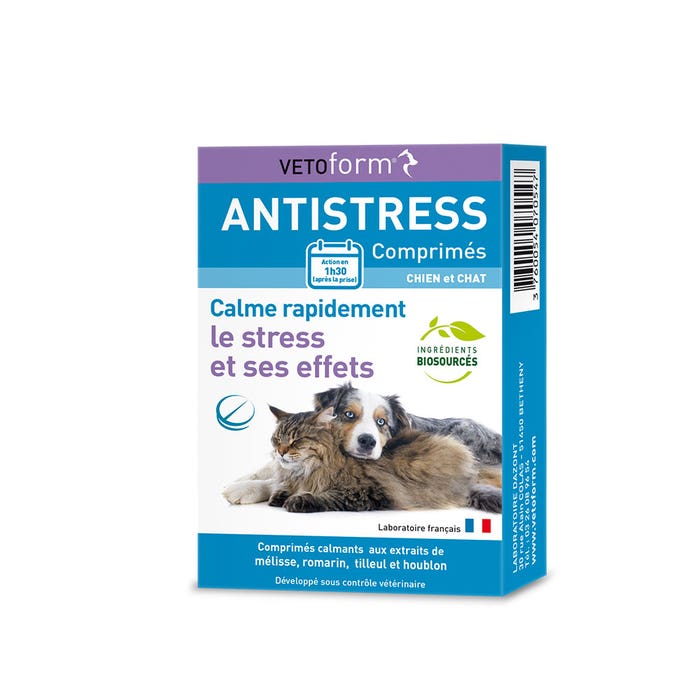 Anti-stress herbal tablets 20 tablets Chien et Chat Vetoform