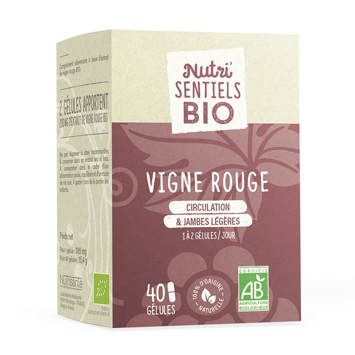 Bioes red vine 40 capsules Nutri'sentiels Circulation Nutrisante