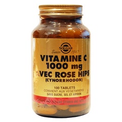 Solgar Vitamin C 1000 Rose Hips Rose Hips Défenses Immunitaires 100 Tablets