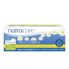 Natracare Bioes Regular Tampons Without Applicator Box Of 20