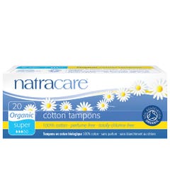 Natracare Super Box Of 20 Bioes Tampons Without Applicator