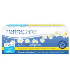 Natracare Bioes Super Applicator-Free Tampons Box Of 10