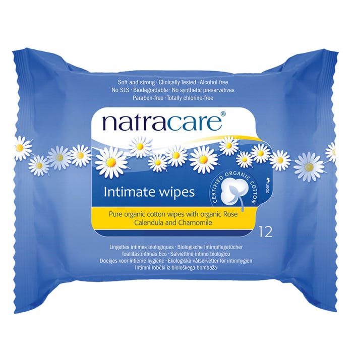 Bioes Intima Wipes 12 Wipes Per Pack Natracare
