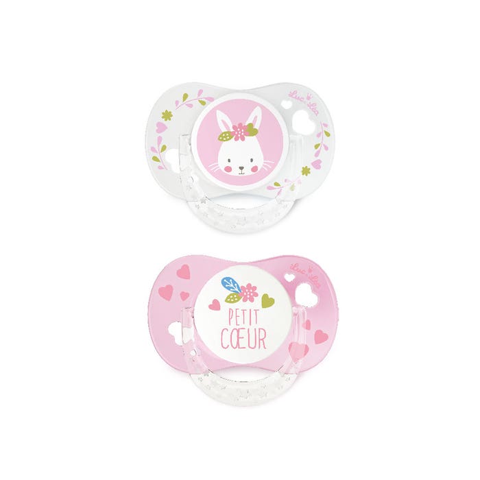 Symmetric Pacifiers With Ring X2 Pacifiers From 0 To 6 Months From 0 to 6 months Luc Et Lea