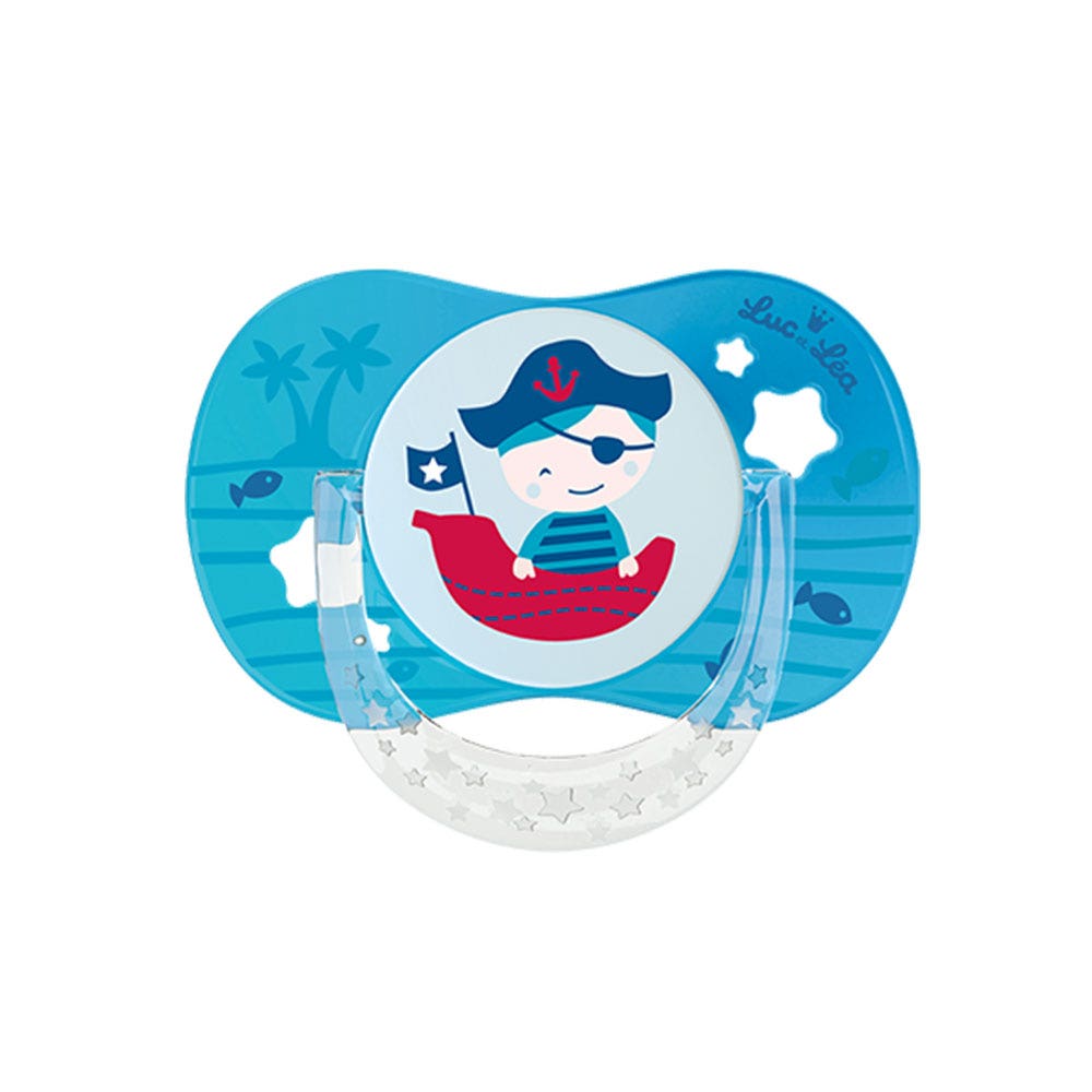 Luc Et Lea Silicone Symmetrical Pacifier Pirates & Monsters From 6 ...