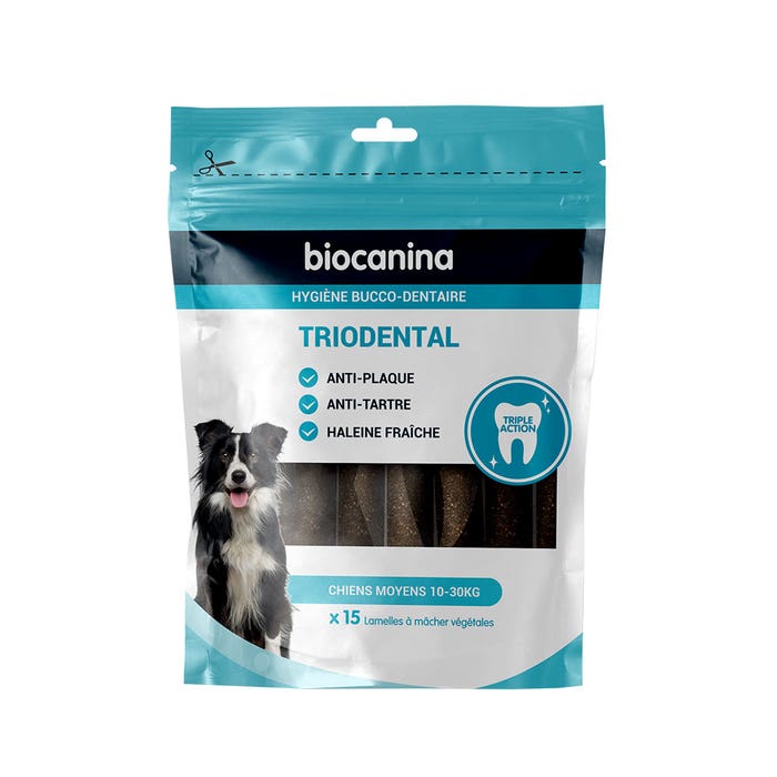Chewable slats x15 Hygiène Triodental Medium dogs 10-30kg Biocanina