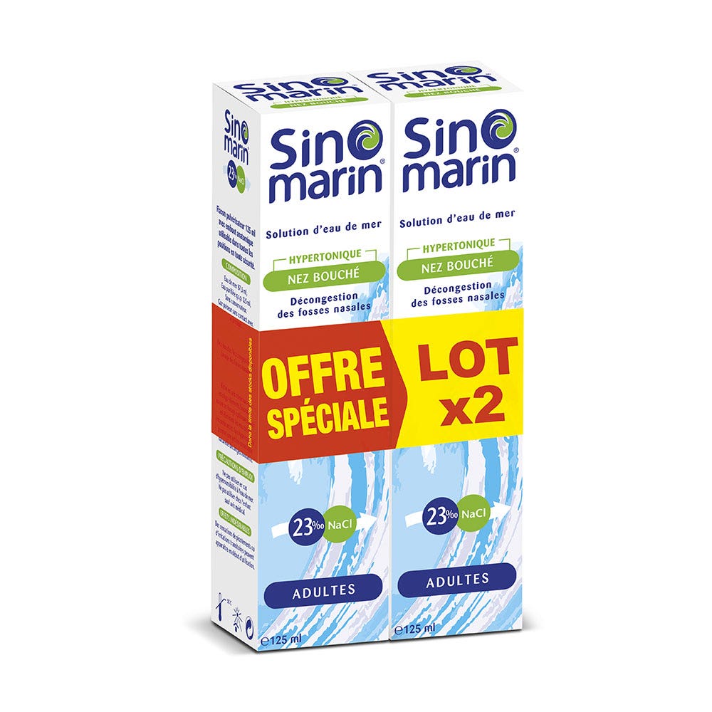 Gifrer Sinomarin Hypertonic Nose and Mouth Spray 2x125ml
