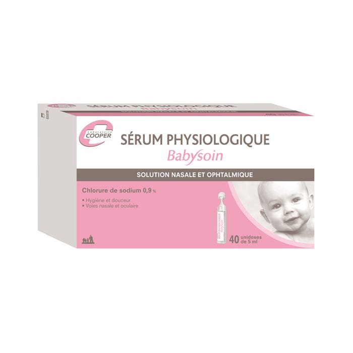 Physiological serum 40x5ml Babysoin Nasal and ophthalmic solution Babysoin