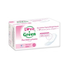 Love&Green Urinary Leakage 12 Sanitary Pads Normal Normal x 12 sanitary pads