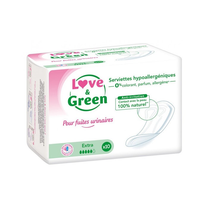 Urinary Leakage Extra 10 Pads Love&Green