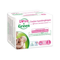 Love&Green Hypoallergenic nappies Size 1 2 to 5kg x23