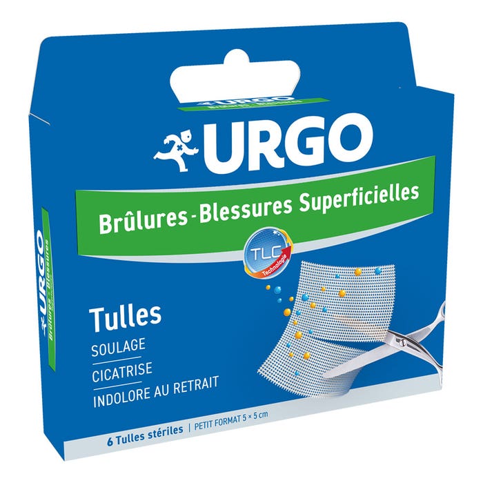 Sterile Tulle For Superficial Burns And Injuries 5x5cm Urgo